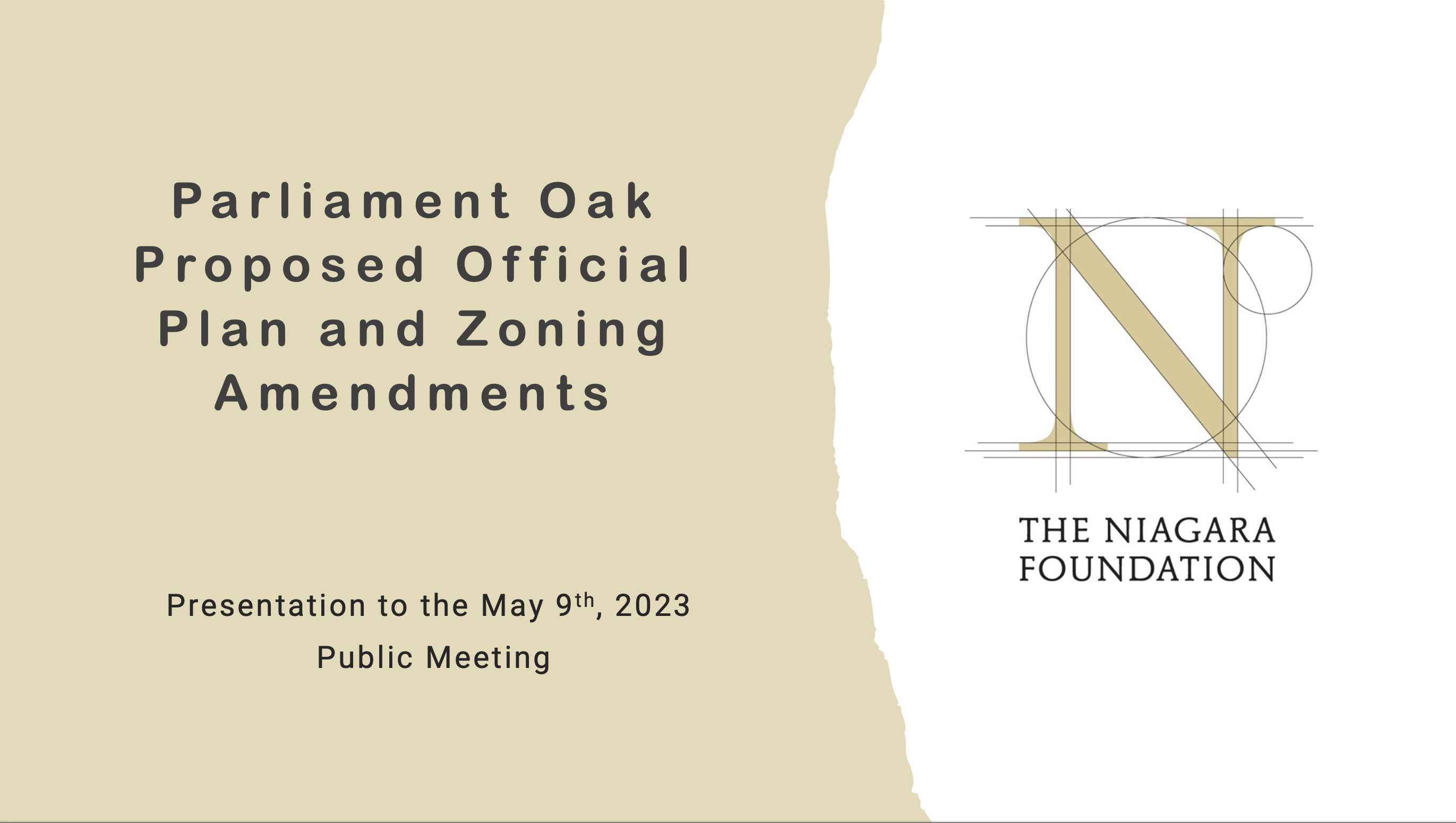 Parliament Oak Proposed Official Plan and Zoning Amendments